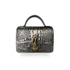 Indigolush Women's Mini Classic Gilded Lure Silver Coco  Bag