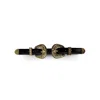 Indigolush Women's Mini Western Double Buckle Belt Black Gold In Black