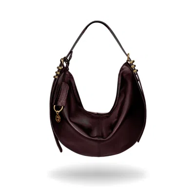 Indigolush Women's Red Midi Hobo Oracle Hiss Black Cherry Smooth