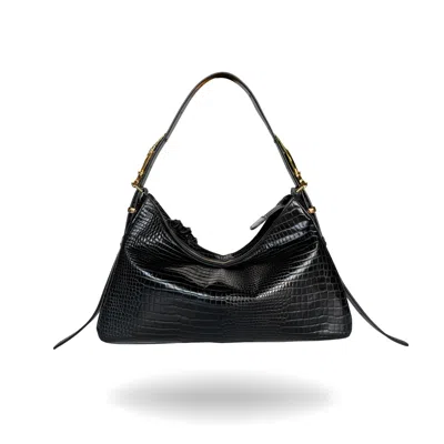 Indigolush Women's The Hobo Muse Gilded Lure Bag Black