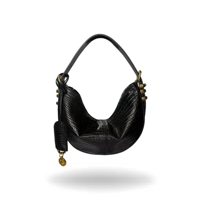 Indigolush Women's The Mini Hobo Oracle Hiss Bag Black