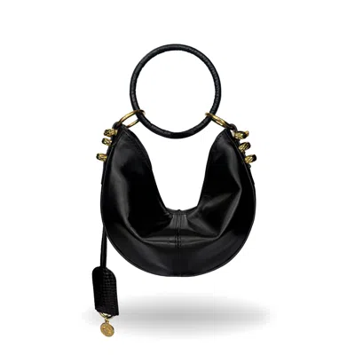 Indigolush Women's The Mini Ivy Oracle Hiss Bag Black Smooth