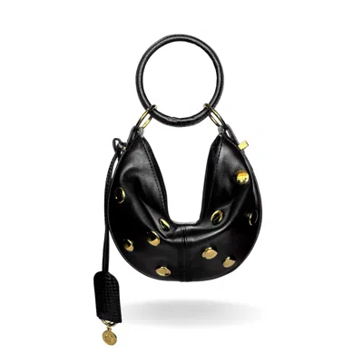 Indigolush Women's The Mini Ivy Studded Bag Black