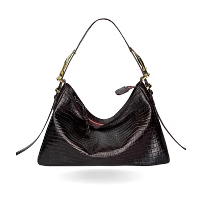 Indigolush Women's The Muse Gilded Lure Bag Black Cherry