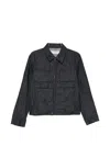 Individual Sentiments Flap-pocket Denim Jacket In Black