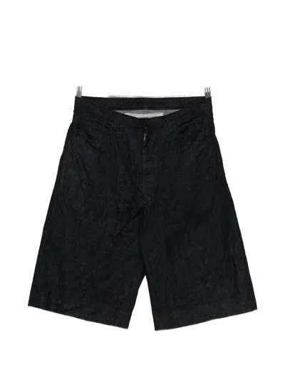 Individual Sentiments Indigo Blue Shorts In Black