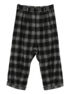 Individual Sentiments Plaid-pattern Trousers In Black
