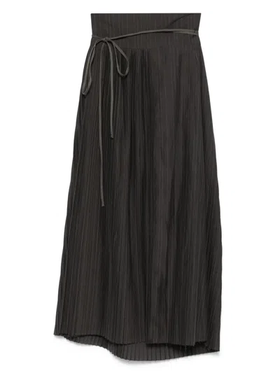 Individual Sentiments Pleated Midi Skirt