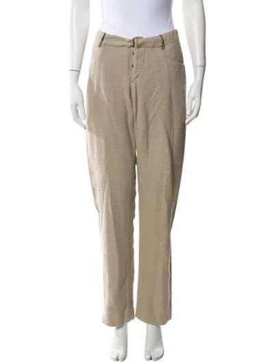 Pre-owned Individual Sentiments Straight Leg Pants In Neutral