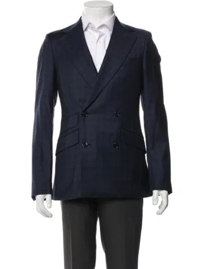 Pre-owned Indochino Blazer Wool Two-piece Blazer In Blue