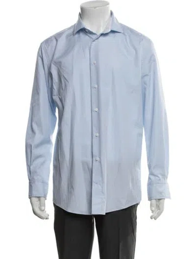 Pre-owned Indochino Long Sleeve Dress Shirt In Blue
