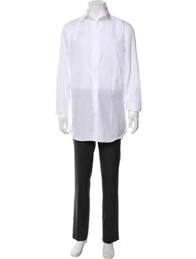 Pre-owned Indochino Long Sleeve Dress Shirt In White