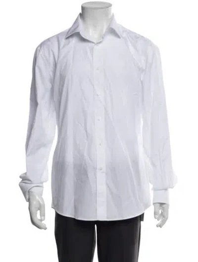 Pre-owned Indochino Long Sleeve Dress Shirt In White