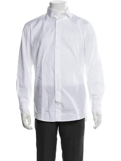 Pre-owned Indochino Long Sleeve Dress Shirt In White