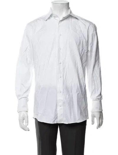 Pre-owned Indochino Long Sleeve Dress Shirt In White
