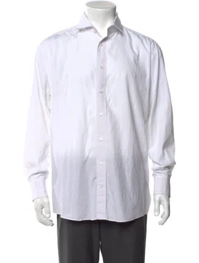 Pre-owned Indochino Long Sleeve Dress Shirt In White