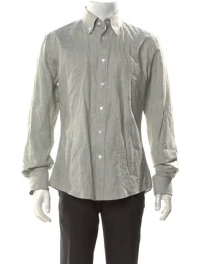 Pre-owned Indochino Long Sleeve Shirt In Green