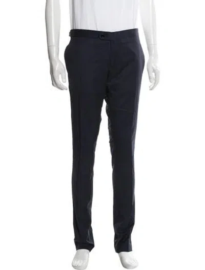 Pre-owned Indochino Striped Dress Pants In Blue