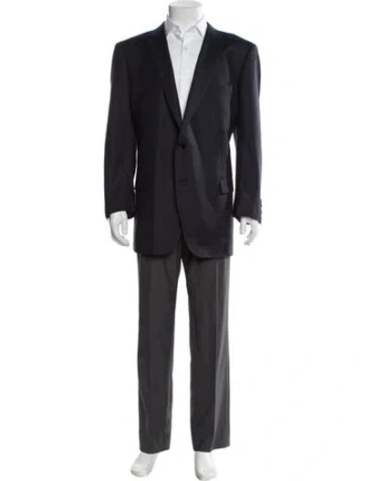 Pre-owned Indochino Wool Blazer In Blue