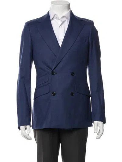 Pre-owned Indochino Wool Blazer In Blue