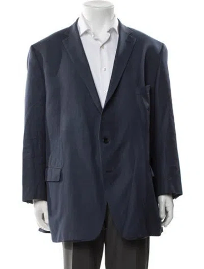 Pre-owned Indochino Wool Blazer In Blue