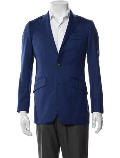 Pre-owned Indochino Wool Blazer In Blue