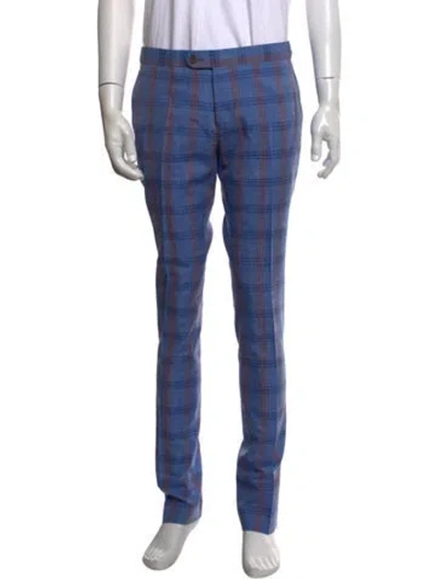 Pre-owned Indochino Wool Dress Pants In Blue