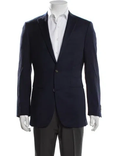 Pre-owned Indochino Wool Jacket In Blue
