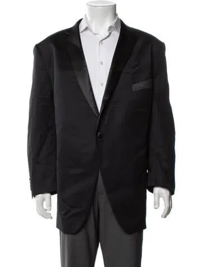 Pre-owned Indochino Wool Moto Jacket In Black