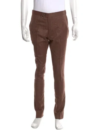 Pre-owned Indochino Wool Pants In Brown