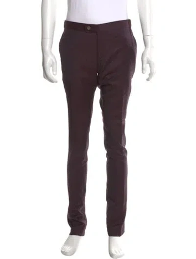 Pre-owned Indochino Wool Pants In Purple