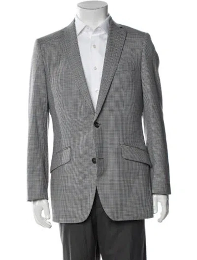 Pre-owned Indochino Wool Plaid Print Blazer In Multi