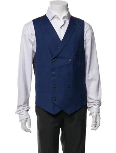 Pre-owned Indochino Wool Suit Vest In Blue