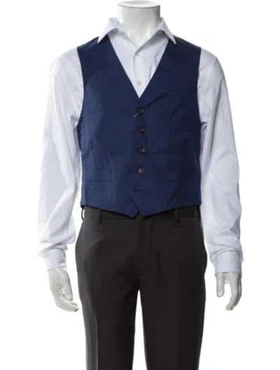 Pre-owned Indochino Wool Suit Vest In Blue