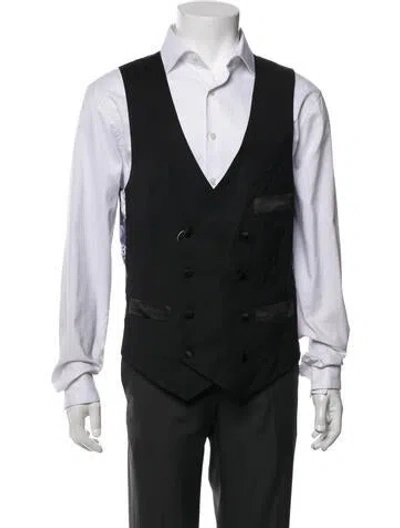 Pre-owned Indochino Wool Suit Vest W/ Tags In Black