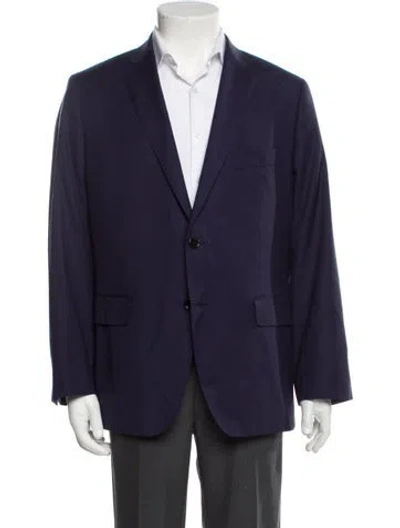 Pre-owned Indochino Wool Two-piece Blazer In Blue
