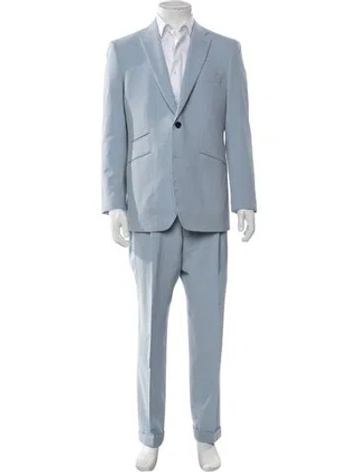 Pre-owned Indochino Wool Two-piece Blazer In Blue