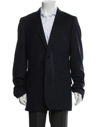 Pre-owned Indochino Wool Two-piece Blazer In Blue