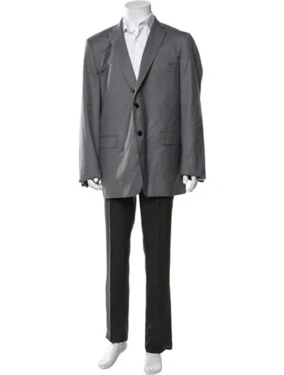 Pre-owned Indochino Wool Two-piece Blazer In Grey