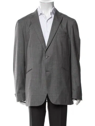 Pre-owned Indochino Wool Two-piece Blazer In Grey