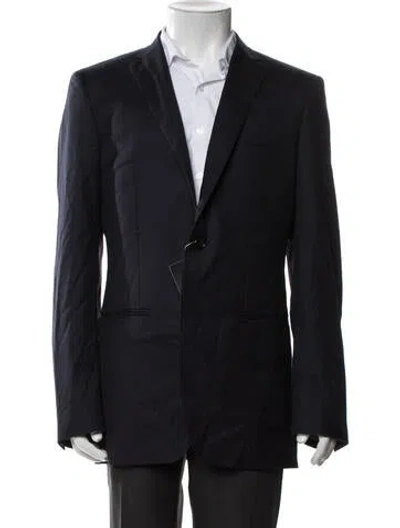 Pre-owned Indochino Wool Two-piece Suit In Black/blue