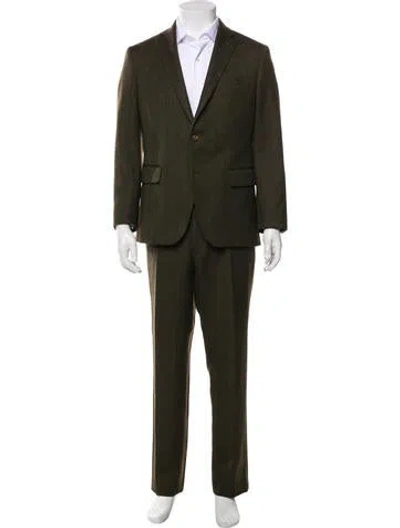 Pre-owned Indochino Wool Two-piece Suit In Green