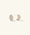 Indojewel Dôme Pavé Lab Grown Diamond Huggies In White