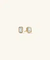 Indojewel Lab Grown Diamond Emerald Cut Studs In White