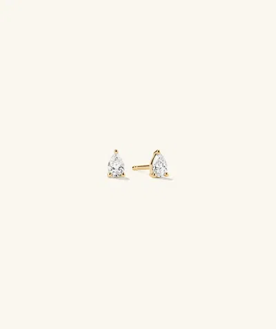 Indojewel Lab Grown Diamond Pear Studs In White