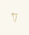 Indojewel Lab Grown Diamond Round Chain Stud In White