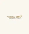 Indojewel Lab Grown Diamond Zig-zag Climber Studs In White