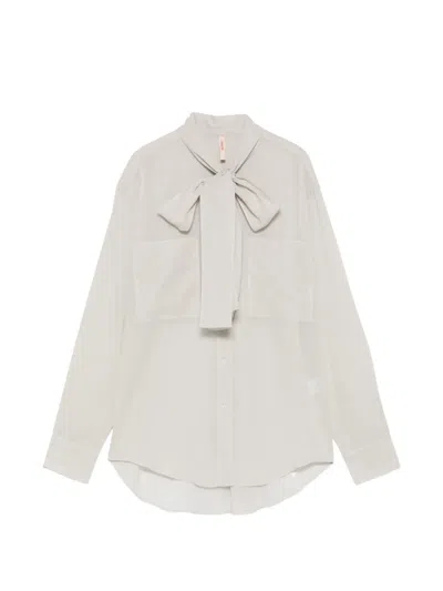 Indress Matthias Pussy-bow Blouse In Gray