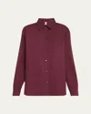 INDRESS OVERSIZED BUTTON DOWN COTTON VOILE TOP