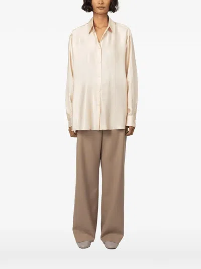 Indress Palm Tree Collared Shirt In Neutral